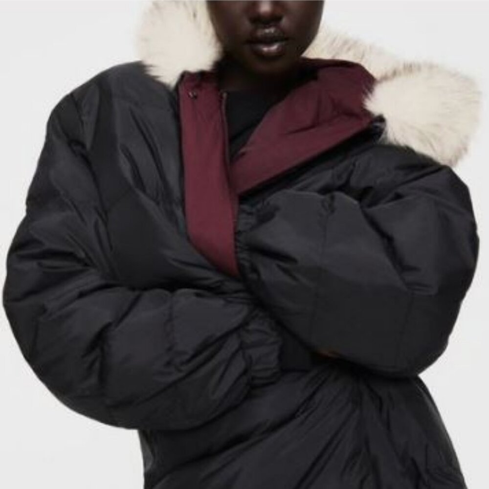 Zara Oversized Reversible Water-Repellent Padded Down Coat